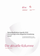 Bestandsaufnahme Agenda 2030: Kommen wir in der integrierten Umsetzung voran?