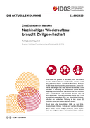 Nachhaltiger Wiederaufbau braucht Zivilgesellschaft