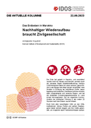 Nachhaltiger Wiederaufbau braucht Zivilgesellschaft