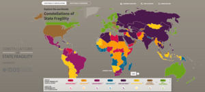 Screenshot of Constellation of State Fragility visualisation