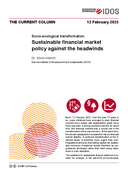 Sustainable financial market policy against the headwinds