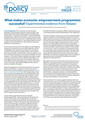 What makes economic empowerment programmes successful? Experimental evidence from Malawi