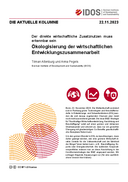 Ökologisierung der wirtschaftlichen Entwicklungszusammenarbeit 