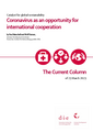 Coronavirus as an opportunity for international cooperation