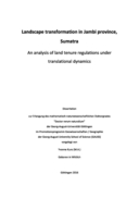 Landscape transformation in Jambi province, Sumatra: an analysis of land tenure regulations under translational dynamics