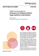 Hilfswerk für Palästina-Flüchtlinge weiterhin unterstützen