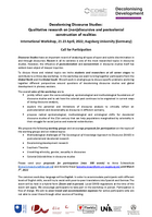 Cover: CfP_Decolonise_Discourse_Workshop”
