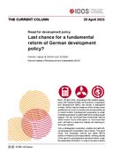 Last chance for a fundamental reform of German development policy?