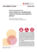 Last chance for a fundamental reform of German development policy?
