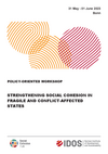 Cover: Programme Agenda "Policy-oriented Workshop Strengthening social cohesion in fragile and conflict-affected states"