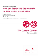 How can the G7 and the UN make multilateralism sustainable?