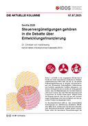 Steuervergünstigungen gehören in die Debatte über Entwicklungsfinanzierung