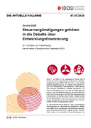 Steuervergünstigungen gehören in die Debatte über Entwicklungsfinanzierung