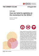 Have we failed to capitalise on the momentum for the SDGs? 