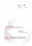 Agricultural and food topics merit key role