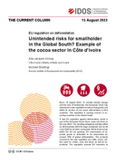 Unintended risks for smallholder in the Global South? Example of the cocoa sector in Côte d’Ivoire
