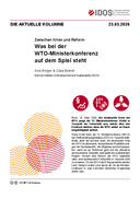 Was bei der WTO-Ministerkonferenz auf dem Spiel steht 