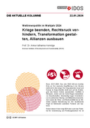 Kriege beenden, Rechtsruck verhindern, Transformation gestalten, Allianzen ausbauen