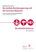 Die nächste Bundesregierung und die Vereinten Nationen