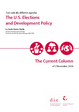 Cover: “The U.S. Elections and Development Policy”, Martin-Shields, Charles (2020), The Current Column of 2 November 2020