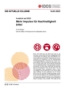 Mehr Impulse für Nachhaltigkeit bitte!