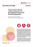 Letzte Chance für eine grundlegende Reform der Entwicklungspolitik?
