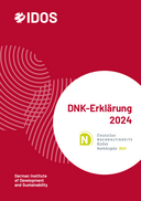 DNK-Erklärung: Deutscher Nachhatigkeitskodex - Berichtsjahr 2024
