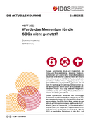 Wurde das Momentum für die SDGs nicht genutzt? 