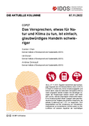 Das Versprechen, etwas für Natur und Klima zu tun, ist einfach, glaubwürdiges Handeln schwieriger