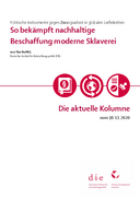 So bekämpft nachhaltige Beschaffung moderne Sklaverei