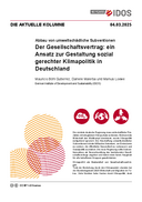 Der Gesellschaftsvertrag: ein Ansatz zur Gestaltung sozial gerechter Klimapolitik in Deutschland