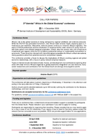Cover: Call for papers to the 3rd biennial “Africa in the Global Economy“ conference.