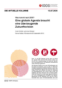 Eine globale Agenda braucht eine überzeugende Zukunftsvision