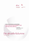 Cover: "Wie kommt die Nachhaltigkeit in die öffentliche Beschaffung?", Die aktuelle Kolumne vom 11.11.2019