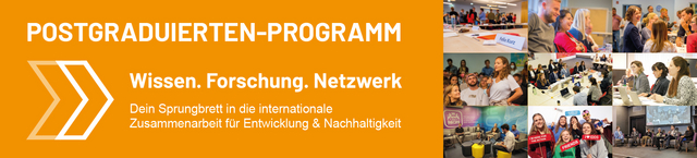 Header: Postgraduierten-Programm. Wissen. Forschung. Netzwerk