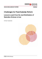 Challenges for food subsidy reform: lessons learnt from the Just Distribution of Subsidies Scheme in Iran