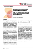 Domestic revenue instead of development cooperation? Low- and middle-income countries facing the challenge of generating additional revenue