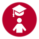 Icon: Person with graduation hat