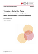 Cover:  Towards a seat at the table: how an initiative of cities got their voices heard during Germany’s 2022 G7 presidency Gronen, Maria Elisabeth / Yannick Sudermann (2023) Discussion Paper 4/2023