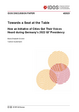 Cover:  Towards a seat at the table: how an initiative of cities got their voices heard during Germany’s 2022 G7 presidency Gronen, Maria Elisabeth / Yannick Sudermann (2023) Discussion Paper 4/2023 