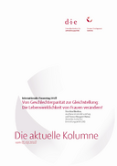 Von Geschlechterparität zur Gleichstellung der Geschlechter: die Lebenswirklichkeit von Frauen verändern!