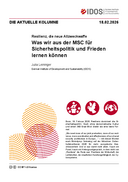 Was wir aus der MSC für Sicherheitspolitik und Frieden lernen können