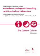 Researchers must improve the working conditions for local collaborators