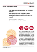Nicht nur mehr, sondern auch qualitativ bessere Klimafinanzierung!