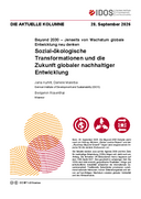 Sozial-ökologische Transformationen und die Zukunft globaler nachhaltiger Entwicklung
