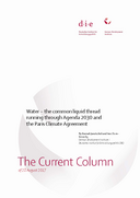Water – the “blue” thread running through the 2030 Agenda and the Paris Climate Agreement