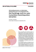Die Fluchtfrage nicht nur unter humanitären Gesichtspunkten betrachten