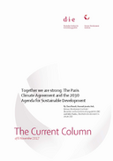 Together we are strong: The Paris Climate Agreement and the 2030 Agenda for Sustainable Development