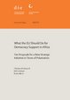 Cover: What the EU should do for democracy support in Africa: ten proposals for a new strategic initiative in times of polarisation