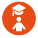 [Translate to English:] Icon: Wissenschaftler*in mit Doktorhut, African-German Leadership Academy 
